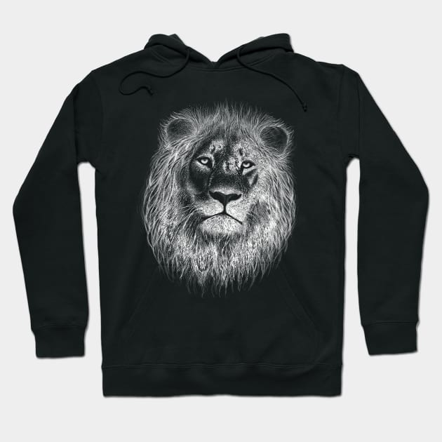 Lion Face Round Hoodie by GeeTee
